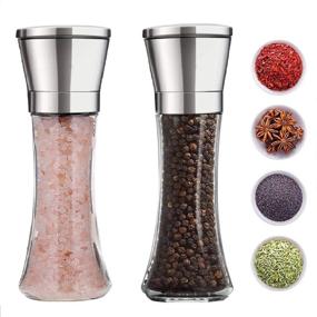 img 4 attached to Refillable Food Steel Tall Adjustable Coarseness Peppercorn