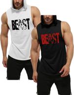 ultimate performance: gym revolution men's power sleeveless shirts – muscle hooded tank for intense workouts, swift dry fitness hoodies логотип