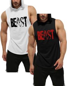 img 4 attached to Ultimate Performance: GYM REVOLUTION Men's Power Sleeveless Shirts – Muscle Hooded Tank for Intense Workouts, Swift Dry Fitness Hoodies