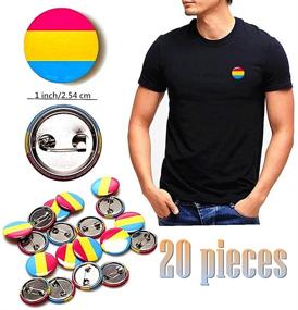img 3 attached to 🌈 Vibrant LGBT Lapel Pin Set: 100 PCS Rainbow Pride Button Gay Pride Pins with Rainbow Flag Design, 1 Inch Size