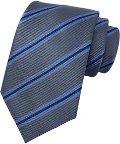 img 2 attached to Stripe Burgundy Jacquard Formal Necktie Men's Accessories for Ties, Cummerbunds & Pocket Squares