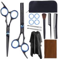 💇 professional 6.6" hair cutting scissors set - 14 pcs hairdressing scissors kit with 6cr 440c stainless steel blades - perfect haircut shears set for barber/salon/home use - ideal for men, women, kids, and pets logo