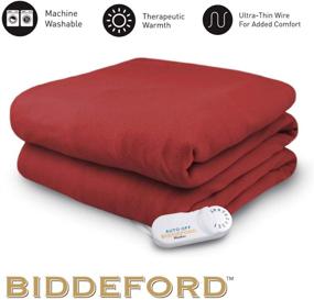 img 2 attached to 🔥 Biddeford Blankets 4440-907484-300 Heated Throw: Stay Cozy with the Brick-Colored Warmth