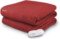 🔥 плед с подогревом biddeford blankets 4440-907484-300: оставайтесь уютными с кирпично-цветным теплом. логотип