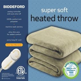 img 1 attached to 🔥 Biddeford Blankets 4440-907484-300 Heated Throw: Stay Cozy with the Brick-Colored Warmth