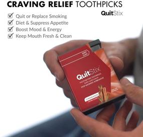 img 3 attached to 🚭 Quit Stix Craving Relief Toothpicks - Automatic Dispenser, Activating Tingle to Quit Smoking, Replace Cigarettes, Maintain Clean & Fresh Mouth (Cinnamon, 1 Pack)