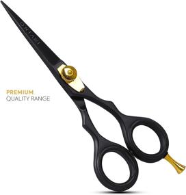 img 1 attached to ONTAKI Premium Japanese Steel Beard Trimming Scissors - Hand Forged Salon Shears with Precision and Comfort - Ideal for Beards, Mustaches, Bangs, Hair &amp; Pets (Gold &amp; Black)