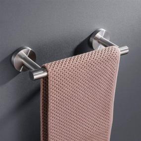 img 2 attached to 🔧 Kenivix 9-Inch Hand Towel Bar - Stainless Steel Rustproof Bathroom & Kitchen Dish Cloths Hanger - Wall Mount Brushed Steel Towel Holder