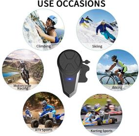 img 2 attached to 🎧 HuanGou BT-S3 Motorcycle Bluetooth Headset with 1000M Helmet Intercom - Perfect for Handsfree Communication, Music Streaming, GPS Navigation & More!