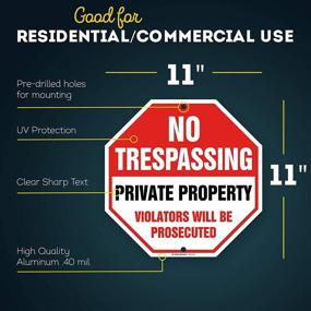 img 3 attached to Private Property Trespassing Sign Rust Free