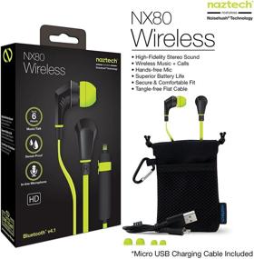 img 1 attached to Наушники Bluetooth Lime/Black Naztech - для универсальных смартфонов и компьютеров