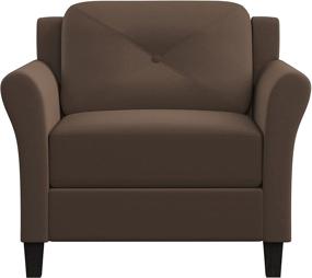 img 3 attached to 🪑 Harrington Armchair by Lifestyle Solutions – Brown, 35.4" W x 32.0" D x 32.7" H