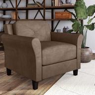 🪑 harrington armchair by lifestyle solutions – brown, 35.4" w x 32.0" d x 32.7" h логотип