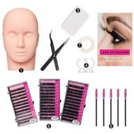 💄 makeup training and eyelash graft practice kit set with training mannequin head and false eyelashes extensions (no glue included) logo