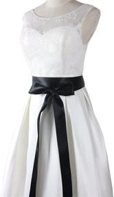 img 3 attached to Simple Classic Colorful Ribbon Wedding Women's Accessories in Belts