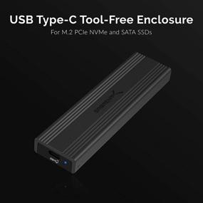img 2 attached to 🔒 Sabrent M.2 PCIe NVMe and SATA SSDs (EC-SNVE) USB 3.2 Type-C Tool-Free Enclosure