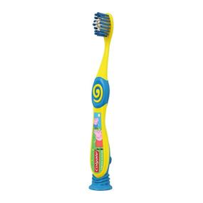 img 1 attached to Colgate Peppa Pig Kids Manual Toothbrush Set with Suction Cup, Extra Soft Bristles - Pack of 6 (color options available)