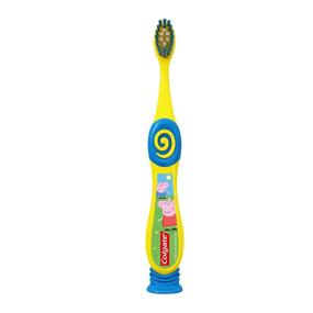 img 2 attached to Colgate Peppa Pig Kids Manual Toothbrush Set with Suction Cup, Extra Soft Bristles - Pack of 6 (color options available)