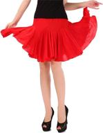 💃 stunning women's latin dance skirt - salsa, tango, rumba, cha cha costume dress with shorts logo