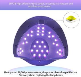 img 1 attached to Professional 168W UV LED Nail Lamp with 4 Timer Setting and Digital Display - Salon-Grade Gel Nail Light for Nail Polish Drying - Auto Sensor Fingernail and Toenail Curing Machine with Protable Handle - Blue