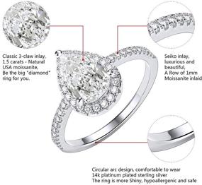 img 1 attached to Shaped Moissanite Engagement Promise Bridal