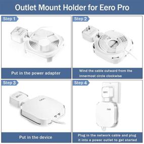 img 2 attached to 🔌 Крепление eero Pro Outlet Wall Mount - без проводов, экономия места, не требуется сверление или винты - 3 штуки (не совместимо с eero 6/Pro 6/Beacon)