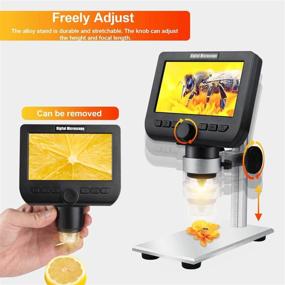 img 1 attached to WIFI Digital Microscope Hollee: 4.3’’ FHD Screen LCD, 2MP, 1000X Zoom, Wireless Stereo Camera - Compatible with Phone, Windows, Mac, Kids Education, Lab - Includes 32GB Card