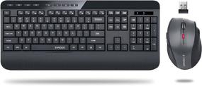 img 4 attached to 🖥️ E-YOOSO Wireless Keyboard and Mouse Combo: Full-Sized Ergonomic Set with Wrist Rest, 3 DPI Adjustable Optical Mice - Perfect for Laptop/Windows/Mac OS/PC