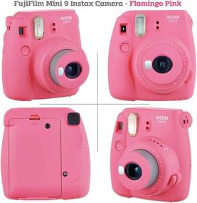 img 3 attached to 📷 FujiFilm Instax Mini 9 Instant Camera (Flamingo Pink) + Accessories Kit - 64 Pocket Photo Album, 60 Colorful Sticker Frames, Corner Stickers, HeroFiber Cloth + Accessory Bundle