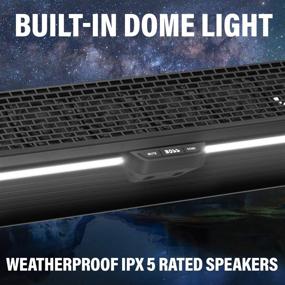 img 2 attached to 🔊 BOSS Audio BRRC27 27-Inch ATV UTV Sound Bar - IPX5 Weatherproof, 3-Inch Speakers, 1-Inch Tweeters, Built-in Amplifier, Bluetooth, Dome Lights, Easy 12-Volt Vehicle Installation