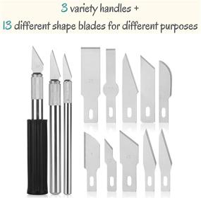 img 3 attached to 🔪 Mr. Pen- Ultimate Utility Knife Kit: 13-Piece Craft Knife Set & Blades for Crafting, Leather Cutting & more