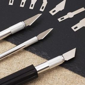 img 1 attached to 🔪 Mr. Pen- Ultimate Utility Knife Kit: 13-Piece Craft Knife Set & Blades for Crafting, Leather Cutting & more