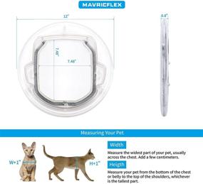 img 3 attached to Магическая крышка для кошек MaverickFlex - 4-х направленная блокировка, бесшумное действие, крышка для дверей и окон, энергосберегающая крышка для кошек с магнитным дизайном - подходит для кошек и маленьких собак весом до 13 фунтов