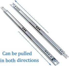 img 2 attached to 📏 12 Inch Yoohey Metal Drawer Slides, Two-Way Ball Bearing Slide Track Rail - 0.7 Inch Width - 1 Pair