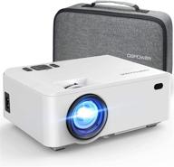 📽️ dbpower rd-820 mini projector with carrying case - portable video projector, 5500lux brightness, support for 1080p, 200'' display, compatible with tv stick, ps4, hdmi, vga, tf, av, usb logo