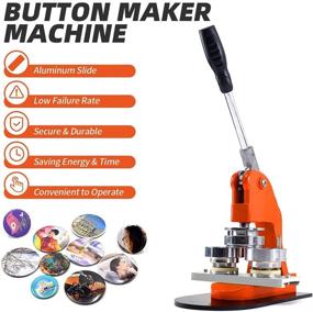 img 3 attached to 🔘 37mm 1.5 inch Button Maker Machine - Aluminum Frame with Free 100pcs Button Parts + Circle Cutter