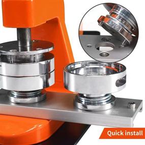 img 1 attached to 🔘 37mm 1.5 inch Button Maker Machine - Aluminum Frame with Free 100pcs Button Parts + Circle Cutter