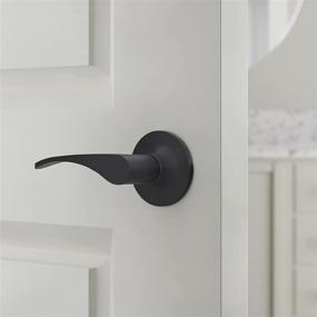 img 1 attached to 🚪 Matte Black Left-handed Victor Dummy Door Lever by Amazon Basics