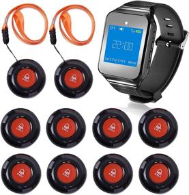 img 4 attached to 📞 CallToU Wireless Wrist Pager: Smart Call System for Caregivers & Elderly Patient Care - 1 Receiver Alert Pager with 10 Fixed Mounted/Portable Call Buttons for Home Use (500+ Feet Range)