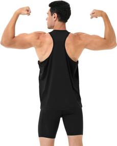 img 2 attached to Runhit Workout Muscle Sleeveless Athletic Men's Clothing in Shirts