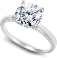 sparkling sterling round cut solitaire zirconia engagement ring - exquisite women's jewelry logo