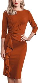 img 1 attached to 👗 Elegant Business Women's Clothing with AISIZE Sleeve Ruching