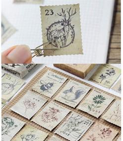 img 2 attached to 💌 225 Vintage Decorative Stamp Stickers for Scrapbooking, Envelopes, Journals, Diaries, and Planners - WSERE