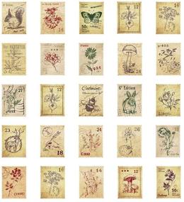 img 4 attached to 💌 225 Vintage Decorative Stamp Stickers for Scrapbooking, Envelopes, Journals, Diaries, and Planners - WSERE