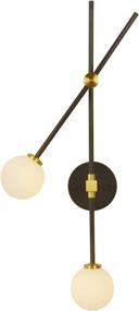 img 4 attached to 🌍 BAODEN Modern Industrial Wall Lamp: Stylish Globe Sconce with Rotatable Light Fixture and G4 Bulb in Brushed Brass/Matte Black Finish