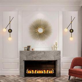 img 2 attached to 🌍 BAODEN Modern Industrial Wall Lamp: Stylish Globe Sconce with Rotatable Light Fixture and G4 Bulb in Brushed Brass/Matte Black Finish