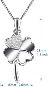 img 1 attached to 🍀 Sterling Silver Serbon Four Leaf Clover Necklace: A Lucky Charm Pendant for Women - Perfect Birthday Gift for Mom, Daughter, or any Girl