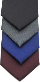img 2 attached to 👔 TC040E Skinny Neckties for Men: Narrow Style with 4 Classy Colors - Must-Have Accessory