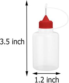 img 3 attached to 🧪 12 Pcs Needle Tip Glue Bottle Set - 30ml Plastic Dropper Bottles with Red Lid, Including 2 Pcs Mini Funnel - Ideal for Small Gluing Projects, Paper Quilling, DIY Crafts, and Acrylic Painting.