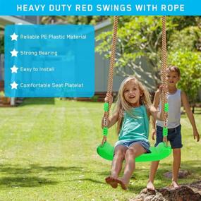 img 3 attached to 🌈 BestFire Plastic Swing Seat with Adjustable Rope - Safe, Durable, and Easy-to-Install Kids' Swing for Outdoor and Indoor Play